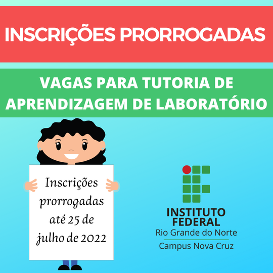 #40735 Prorrogação das inscrições para tutoria de aprendizagem de laboratório