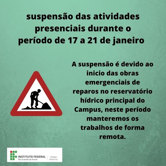 #40828 suspensão das atividades presenciais durante o período de 17 a 21 de janeiro