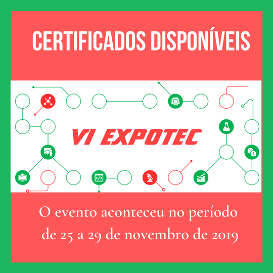 #40914 Certficados da VI EXPOTEC estão disponíveis