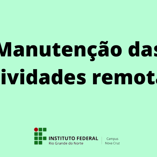 #40965 Manutenção das atividades remotas