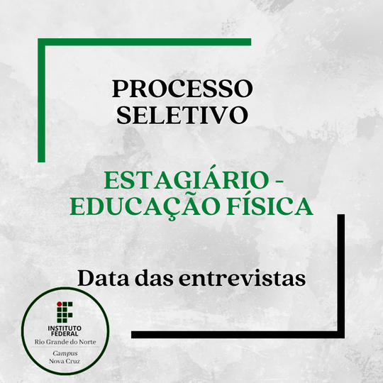#41036 Lista das entrevistas para estágio em Educação Física