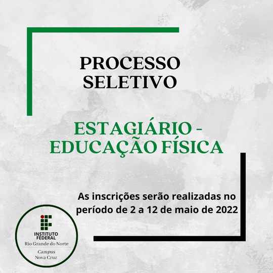 #41186 PROCESSO SELETIVO SIMPLIFICADO PARA SELEÇÃO DE ESTAGIÁRIO - EDUCAÇÃO FÍSICA