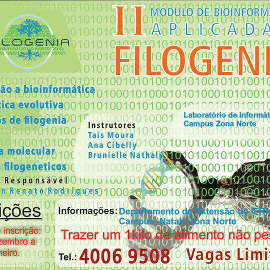 #41349 Câmpus Zona Norte Ofertará Mini Curso de Bio Informática Aplicada a Filogenia