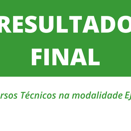 #42187 Sai resultado de seleção para cursos técnicos na forma EJA