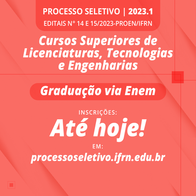 #42243 Inscrições para cursos superiores via Enem vão até as 17h desta segunda-feira (20)