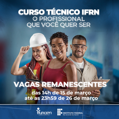 #42498 Aberto processo seletivo para novas vagas em cursos técnicos subsequentes