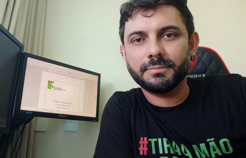 Pedro Baesse é orientador do Projeto Dados Livres, de autoria da estudantes Maria Carolina Soares, do Campus Ceará-Mirim