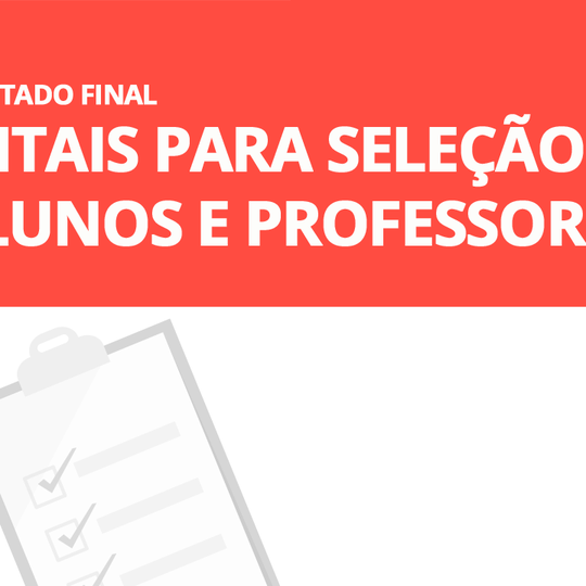 #42968 Publicado resultado final de processo seletivo para residência pedagógica