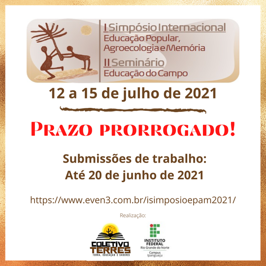 #4387 Coletivo Terres prorroga submissão de trabalhos para Simpósio Internacional