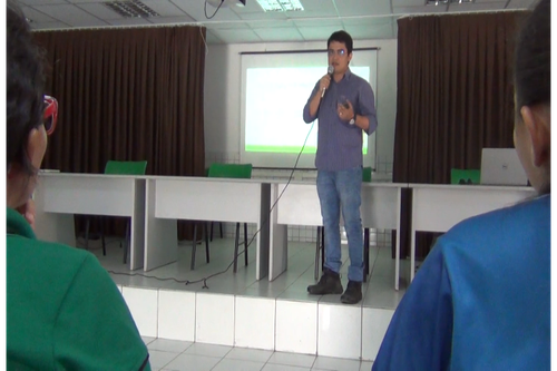 Artênio Cabral, durante a palestra "Panorama da consultoria ambiental no Rio Grande do Norte."