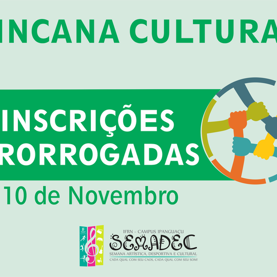 #4404 Prorrogadas as inscrições para Gincana Cultural da SEMADEC 2017