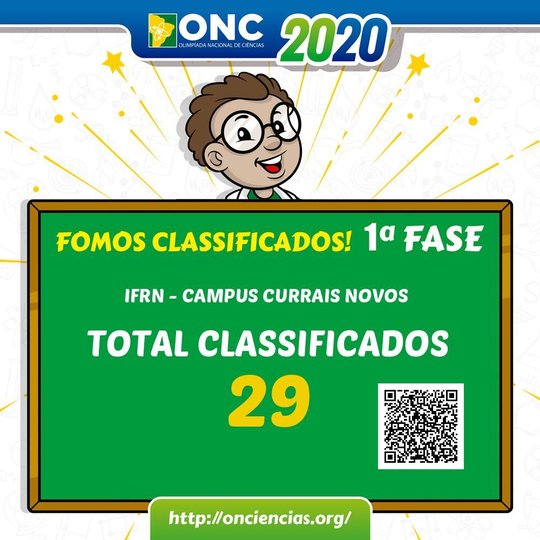#44254 Alunos do Campus Currais Novos classificados na 1ª fase da ONC 2020