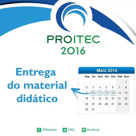 #44391 Campus Currais Novos inicia entrega do material didático do ProITEC