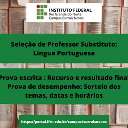 #44592 Seleção para professor substituto de Língua Portuguesa e Literatura Brasileira: Atualizações.