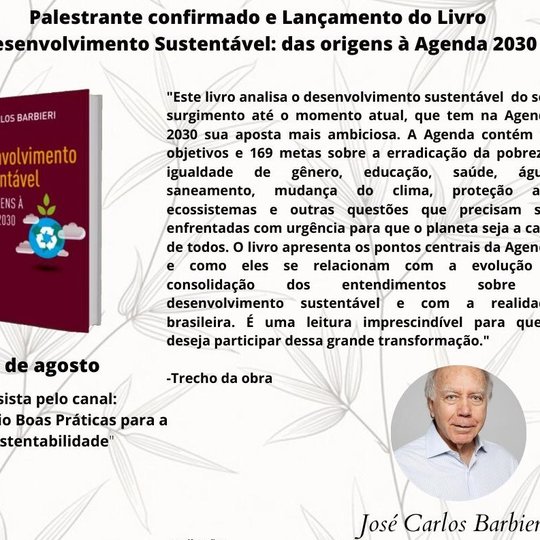 #4468 II Seminário Boas Práticas para a Sustentabilidade conta com mais dois encontros virtuais no mês de Agosto