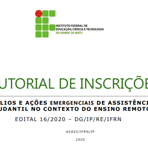 #4480 Serviço Social divulga Tutorial para auxiliar os alunos no cadastro para os Auxílios Emergenciais