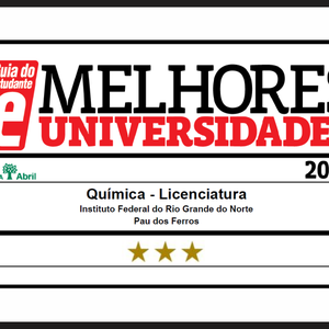 #45355 Licenciatura Plena em Química do Campus Currais Novos é indicada pelo Guia do Estudante