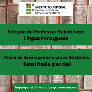 #45412 Divulgado resultado parcial da prova de desempenho e da prova de títulos.