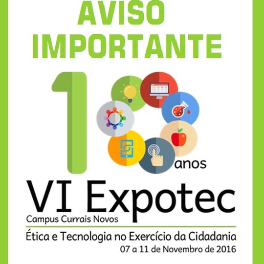 #45561 Alteração na Programação da VI Expotec IFRN/CN