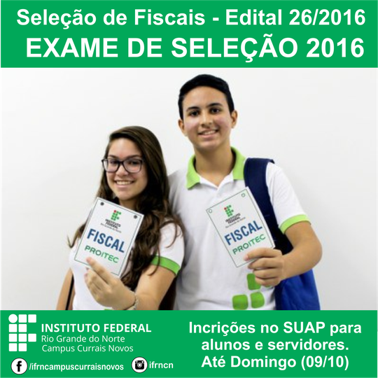 #45564 Seleção de fiscais alunos para atuarem no Exame de Seleção