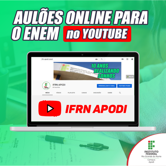 #45665 IFRN Apodi promoverá maratona de aulões online para o ENEM