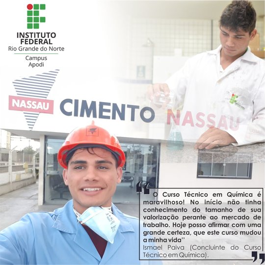 #45670 Aluno Concludente do Curso Técnico em Química conquista vaga de emprego em grande indústria da região