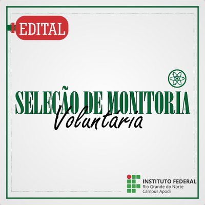 #45698 Abertas as inscrições para monitoria voluntária