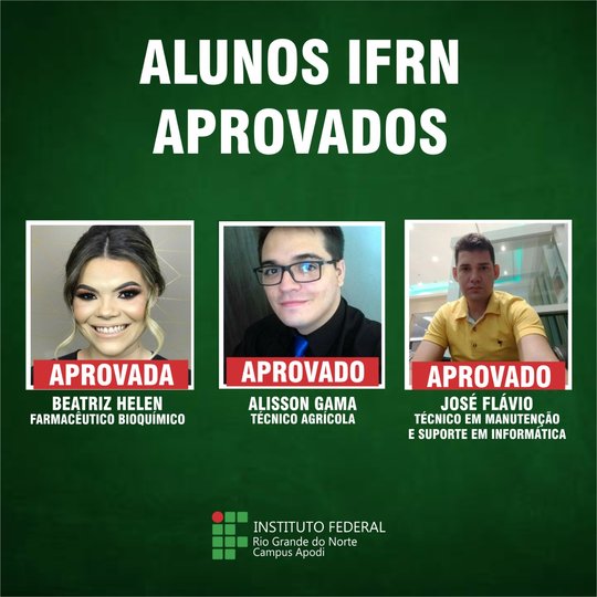 #45748 Alunos do Campus Apodi são aprovados em concurso público