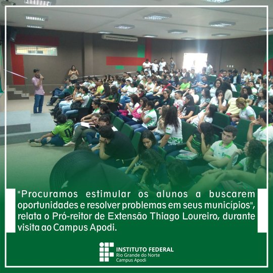 #45805 Campus Apodi recebe visita da Pró-Reitoria de Extensão do IFRN