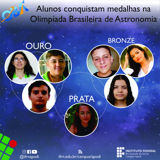 #45807 Campus Apodi conquista 7medalhas na Olimpíada Brasileira de Astronomia