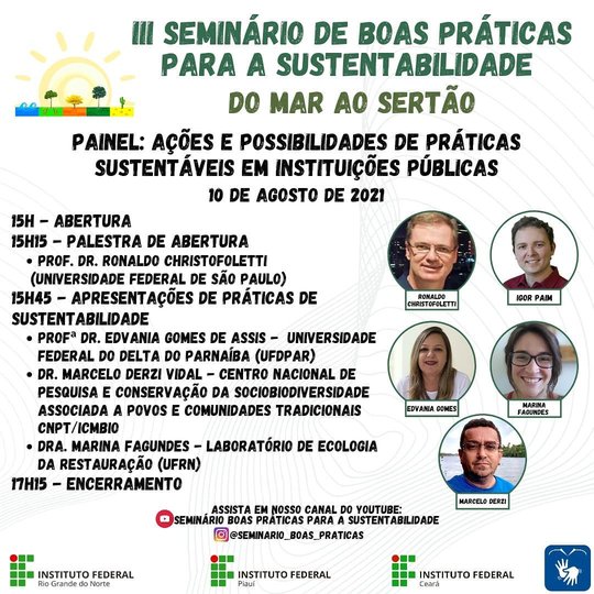 #4607 Começa nesta terça o III Seminário de Boas Práticas para a Sustentabilidade