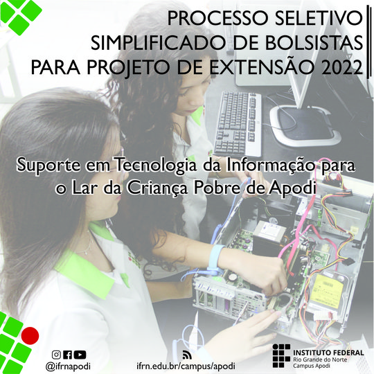#46135 Divulgada a lista de alunos aprovados processo seletivo para bolsista remunerado