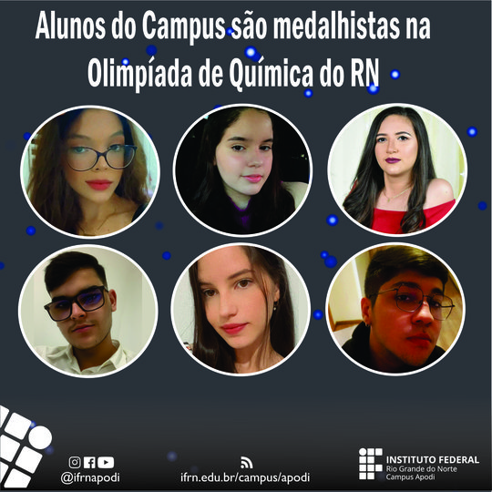 #46398 Alunos do Campus são premiados na Olimpíada de Química do RN