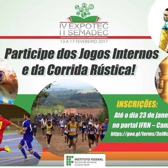 #46432 Divulgada tabela e regulamento específico por modalidade dos III Jogos Internos do Campus Apodi