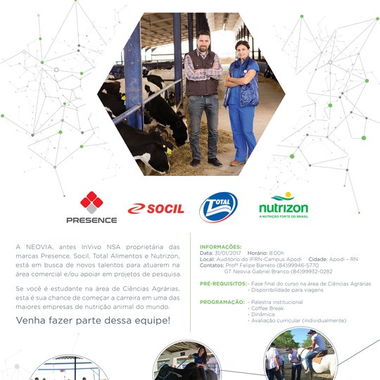 #46540 Oportunidade de emprego para Técnicos em Zootecnia e Agropecuária