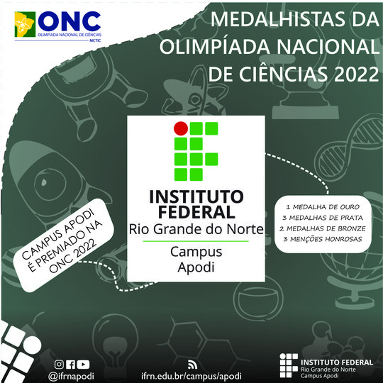 #46616 Estudantes do Campus Apodi são destaque na Olimpíada Nacional de Ciências