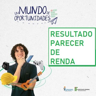 #46641 Divulgado o resultado preliminar dos pareceres de renda