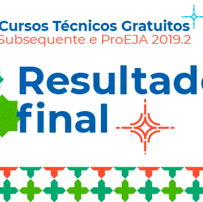 #46659 Divulgado o resultado final da seleção para Cursos Técnicos Subsequentes
