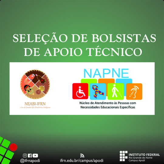 #46668 Nucleos lançam seleção de bolsistas de apoio técnico 