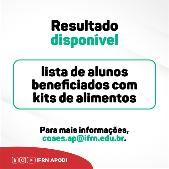 #46700 Divulgação de lista de alunos beneficiados com kits de alimentos