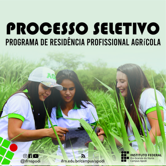 #46739 Inscrições abertas para o Programa de Residência Profissional Agrícola