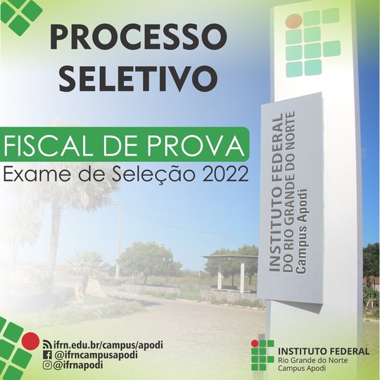 #46816 Divulgado resultado da seleção de Fiscal-Aluno