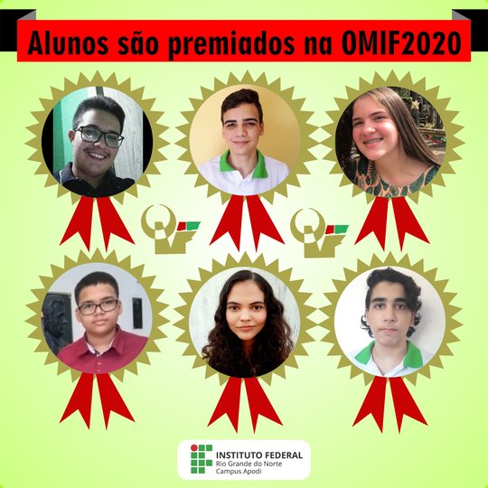 #46817 IFRN Campus Apodi é premiado na Olimpíada de Matemática dos Institutos Federais