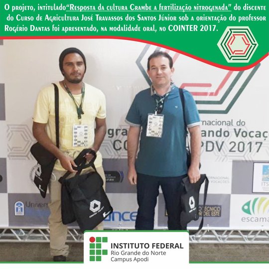 #46858 Alunos do Campus apresentam trabalho no II Congresso Internacional das Ciências Agrárias
