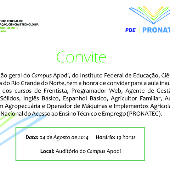 #46894 Aula inaugural dos cursos do PRONATEC