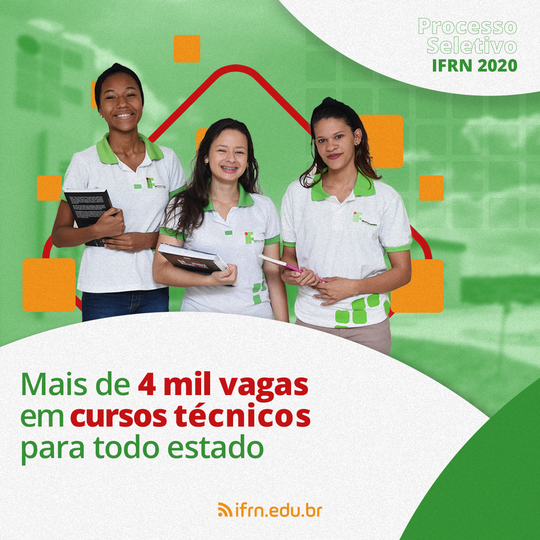 #46910 Inscrições nos Processos Seletivos do IFRN terminam nesta quinta (5)