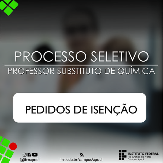 #46955 Divulgado o resultado dos pedidos de Isenção da taxa de inscrição