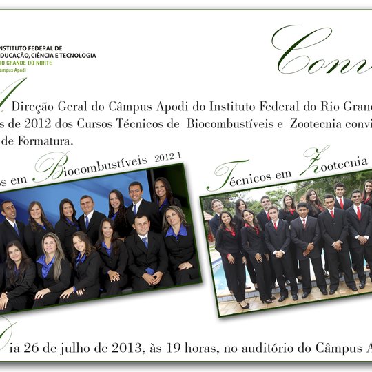 #47011 Câmpus Apodi convida a comunidade acadêmica para a Solenidade de Formatura 