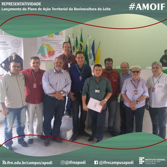 #47024 Campus Apodi participa do lançamento do Plano de Ação Territorial da Bovinocultura do Leite em Patu(RN)