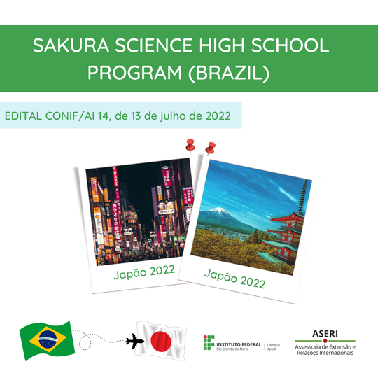 #47032 Publicado edital para participação do SAKURA SCIENCE HIGH SCHOOL PROGRAM
